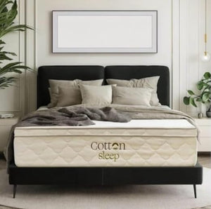 Organic Cotton Hybrid Mattress with Latex & Wool – Medium Soft