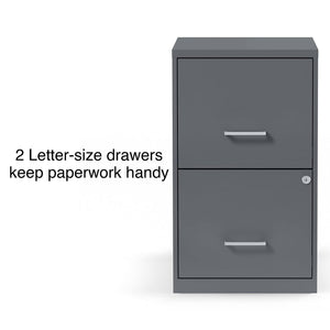 2-Drawer Vertical File Cabinet – Graphite