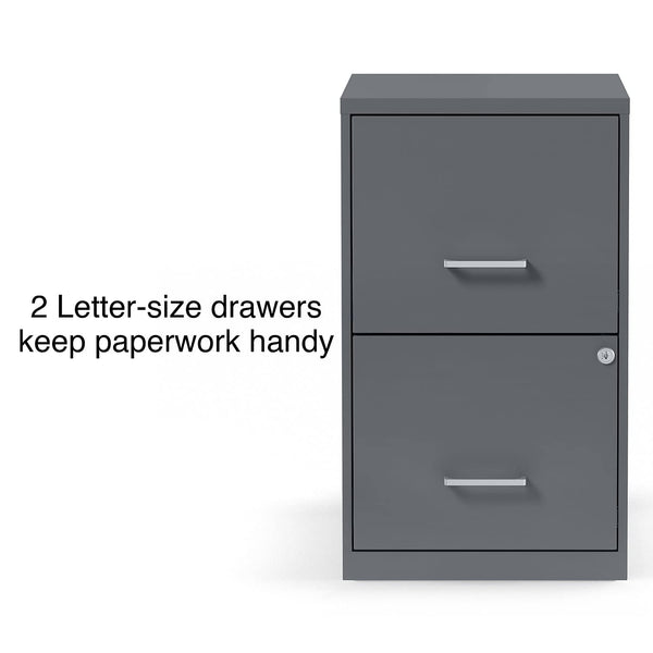 2-Drawer Vertical File Cabinet – Graphite