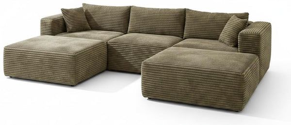 110" Modular Sectional Sofa with Ottoman