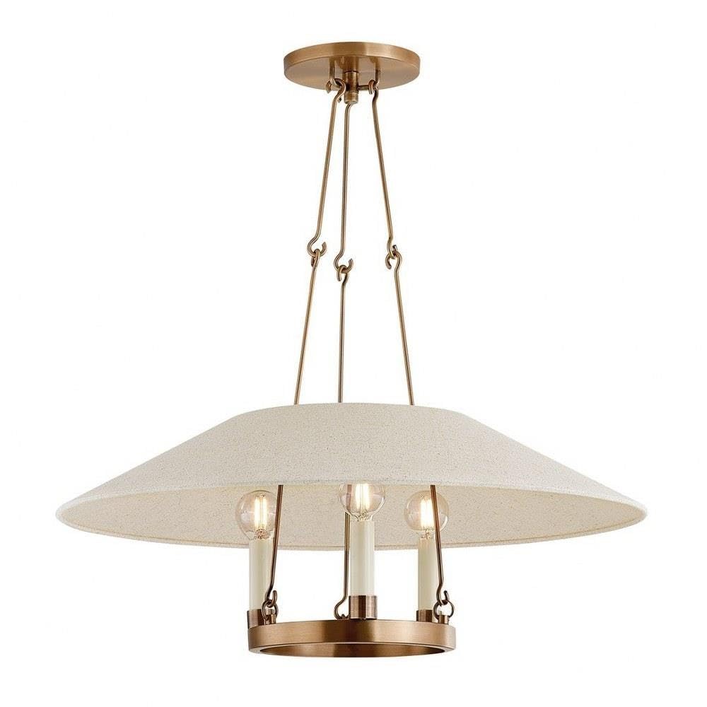 3-Light Chandelier – Patina Brass Finish