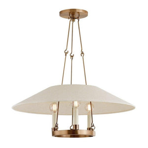 3-Light Chandelier – Patina Brass Finish