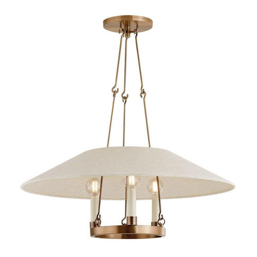 3-Light Chandelier – Patina Brass Finish