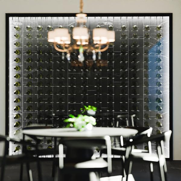 Floor-to-Ceiling Cable Wine Rack – 20-Bottle Freestanding Storage