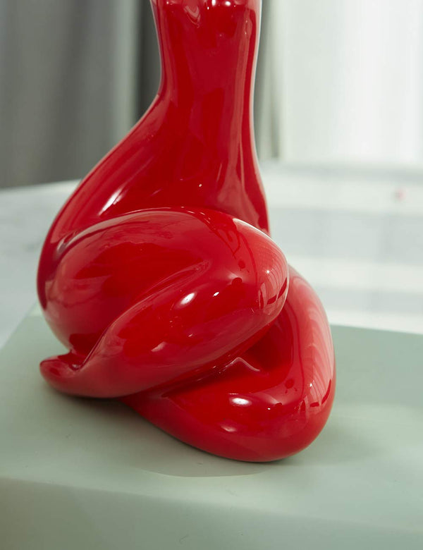Yoga Lady Figurine Statue – Polyresin Home Decor Sculpture 13 Inch