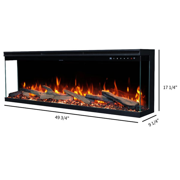 3-Sided Smart Electric Fireplace