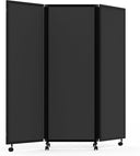 3-Panel Trifold Acrylic Room Divider with Casters
