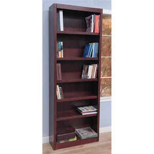 Solid Wood 84" Bookcase Set of 2 – 6-Shelf, Cherry