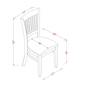 Dining Chairs with Linen Seat, Set of 2