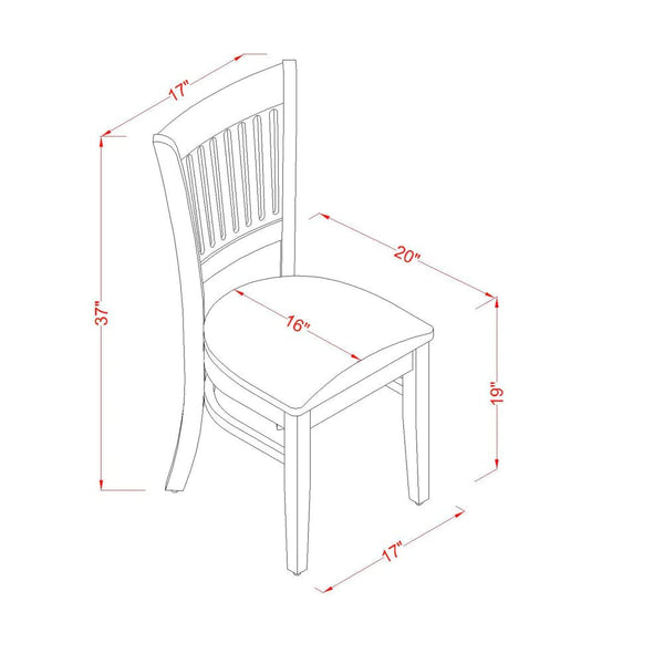 Dining Chairs with Linen Seat, Set of 2