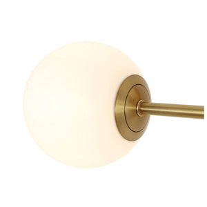 Modern Globe Glass Wall Sconce with Brass Finish