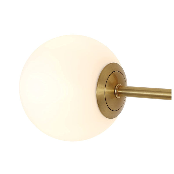 Modern Globe Glass Wall Sconce with Brass Finish