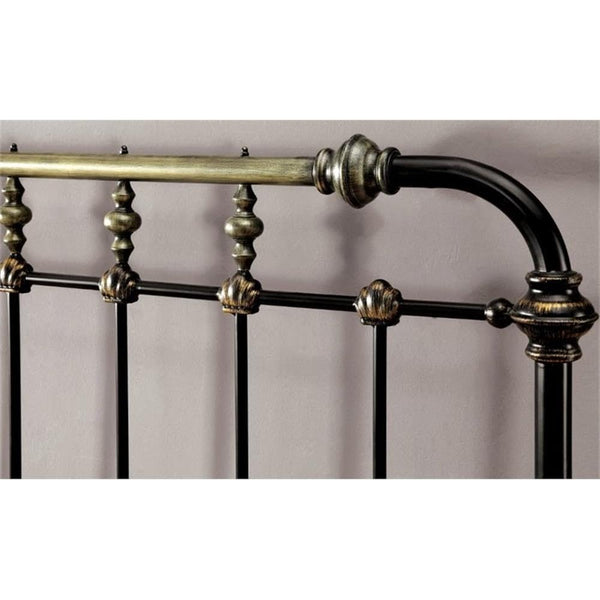 Metal Spindle Bed Frame with Headboard and Footboard