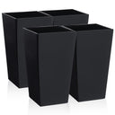 Set of 4 Tall Outdoor Planters with Drainage Hole