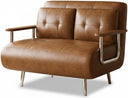 Faux Leather Convertible Sofa Bed
