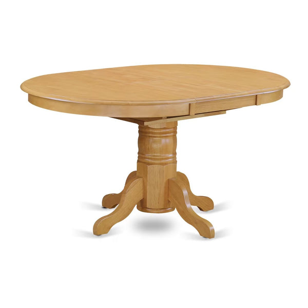 Oval Dining Table Set with Butterfly Leaf & Wood Chairs