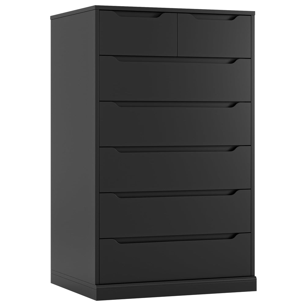 51" Tall 7-Drawer Dresser with Cut-Out Handles