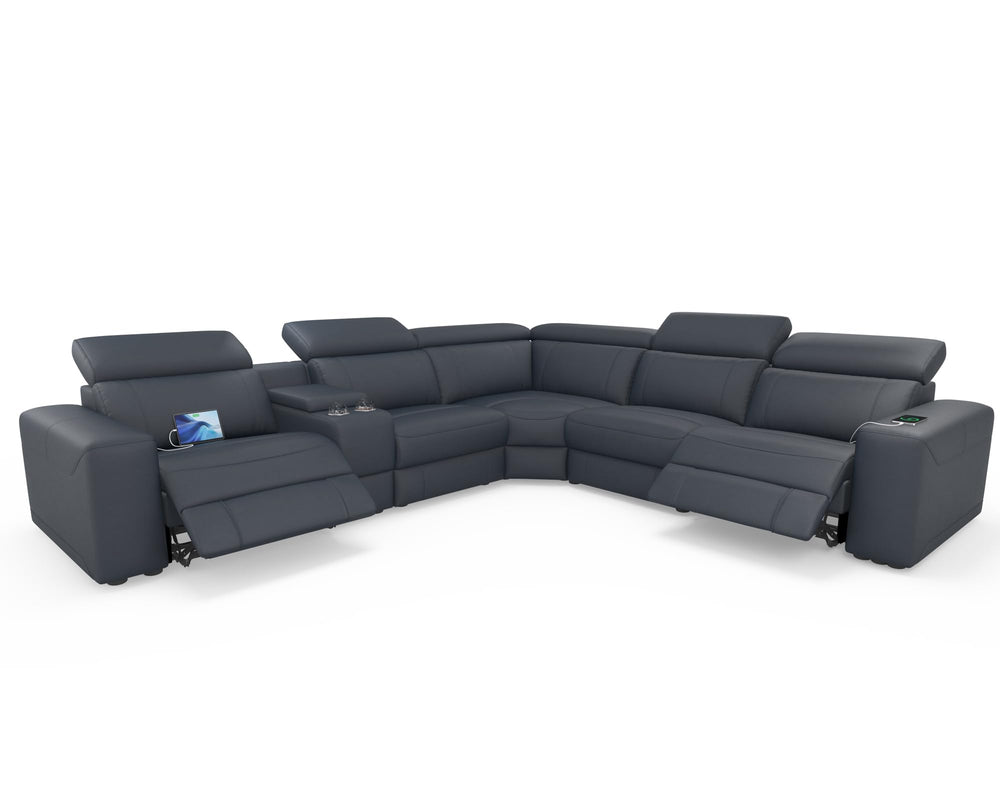 Electric Reclining Sectional Sofa with Console