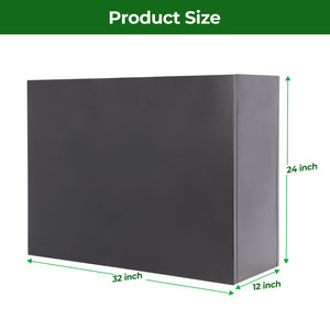 Metal Tall Rectangular Planter Box with Drainage Holes & Removable Shelf