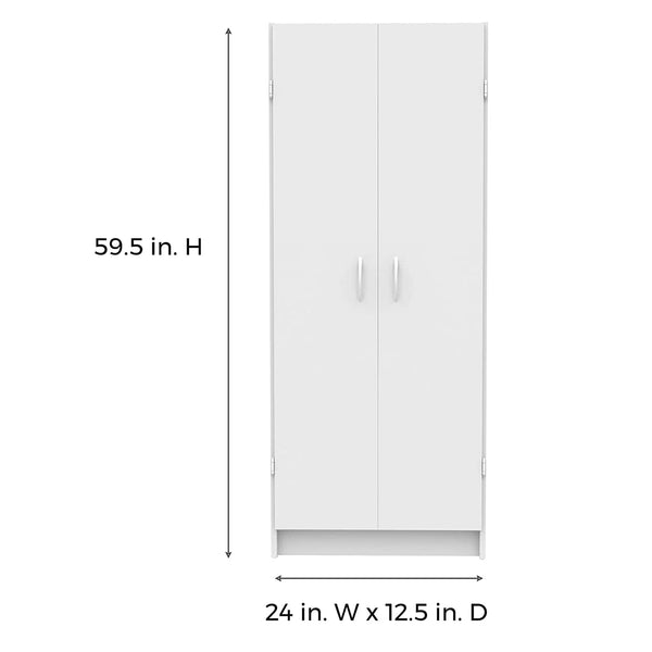 Pantry Cabinet with 2 Doors & Adjustable Shelves — Kitchen, Laundry & Utility Storage