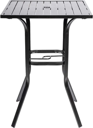 Outdoor Bar Height Bistro Table with Umbrella Hole