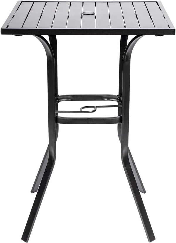 Outdoor Bar Height Bistro Table with Umbrella Hole
