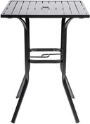 Outdoor Bar Height Bistro Table with Umbrella Hole