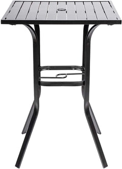 Outdoor Bar Height Bistro Table with Umbrella Hole