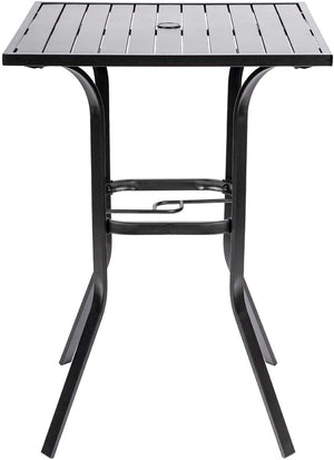 Outdoor Bar Height Bistro Table with Umbrella Hole