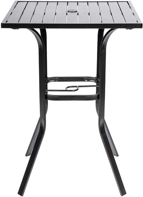 Outdoor Bar Height Bistro Table with Umbrella Hole