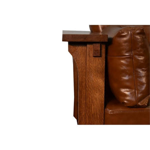 Mission Crofter Style Leather Sofa