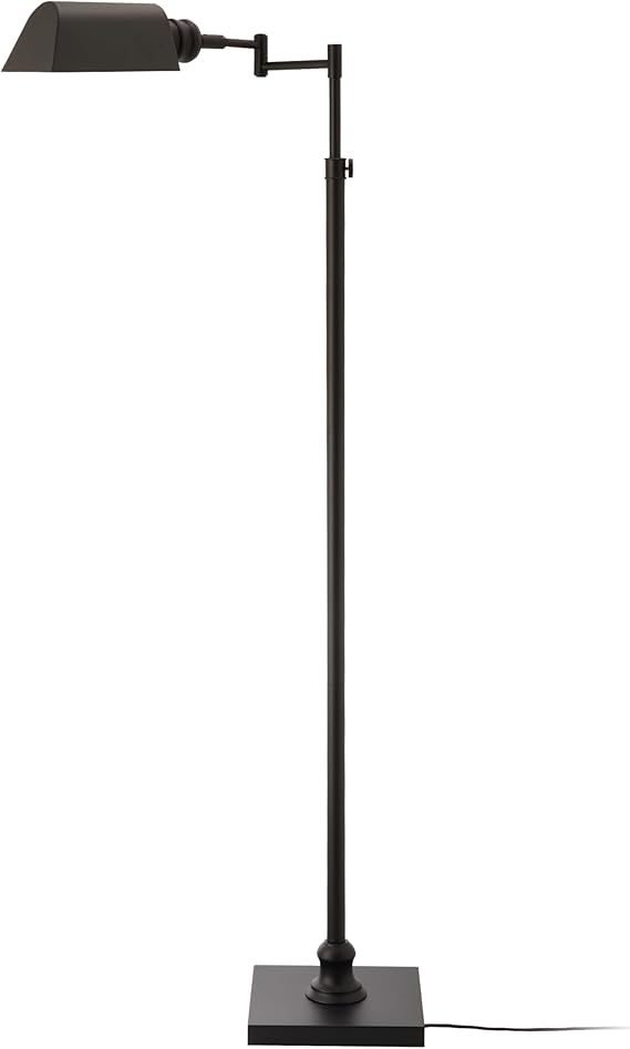 Pharmacy Floor Lamp with Swing Arm & Full-Range Dimming