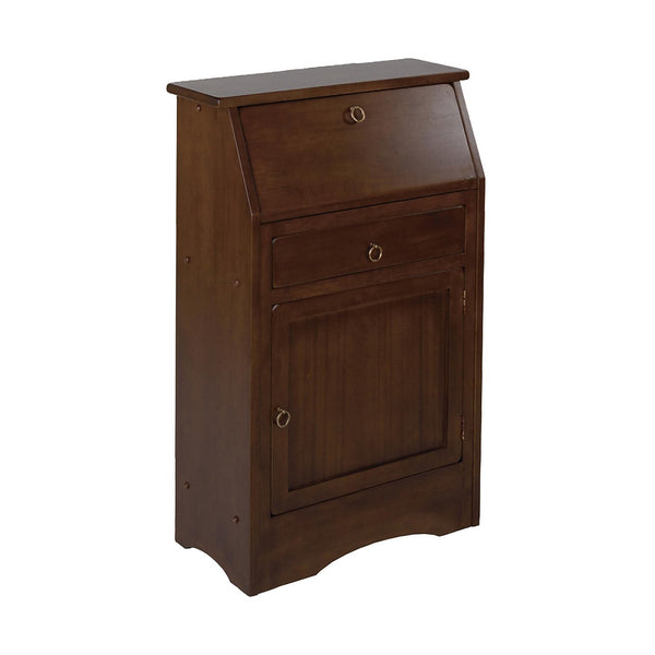 Antique Walnut Secretary Desk with Fold-Down Writing Surface