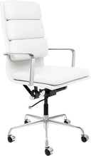 Tall Back Padded Management Office Chair with Chrome Frame & Aluminum Base