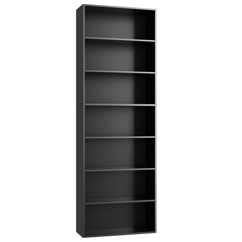 7-Tier Tall Bookshelf – Open Shelves Freestanding Bookcase