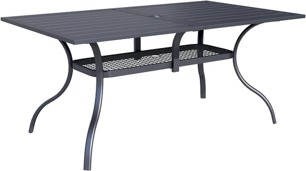 Outdoor Patio Dining Table with Umbrella Hole