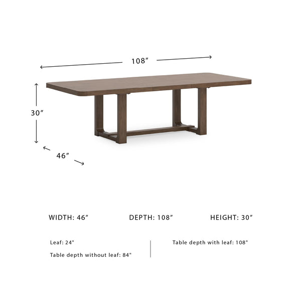 Farmhouse Dining Extension Table with Removable Center Leaf