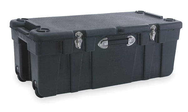 Wheeled Mobile Storage Trunk – Black Polypropylene