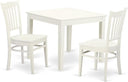 Square Dining Table Set with Chairs – Solid Wood, 3 & 5 Piece