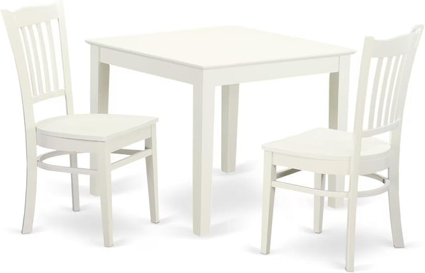 Square Dining Table Set with Chairs – Solid Wood, 3 & 5 Piece