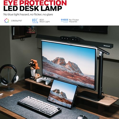 LED Desk Lamp with Dual-Head & Adjustable Arm