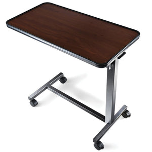 Adjustable Overbed Table with Wheels