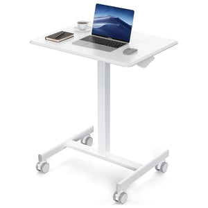 Mobile Height-Adjustable Standing Desk with Wheels