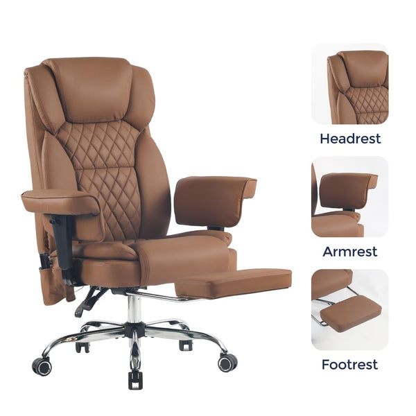 Prestige Heat & Kneading Massage Office Chair with Footrest