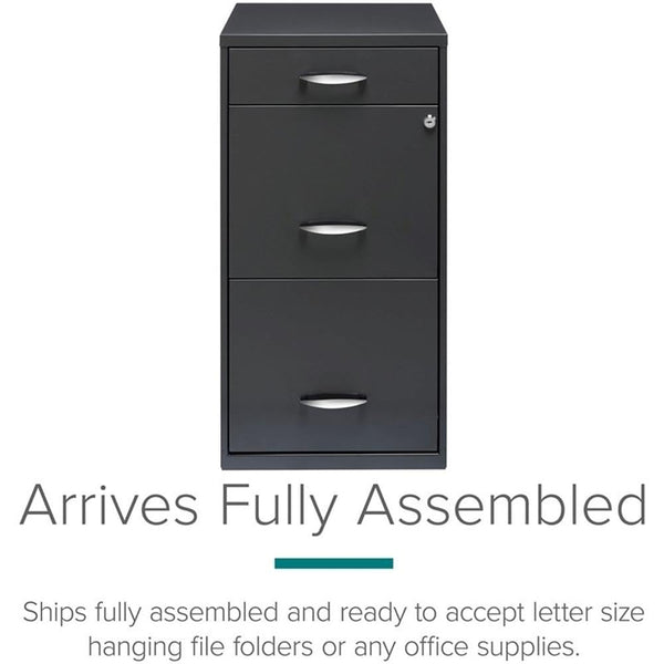 3-Drawer Vertical Metal Filing Cabinet with Lock – Letter Size
