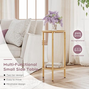 4-Piece Boho Living Room Table Set with 60" TV Stand, Coffee Table & Side Tables