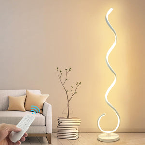 Spiral LED Floor Lamp 40W Dimmable with Remote Control