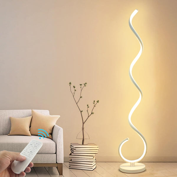 Spiral LED Floor Lamp 40W Dimmable with Remote Control