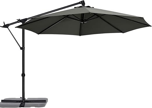 10 ft Cantilever Offset Patio Umbrella with Tilt & Rotate