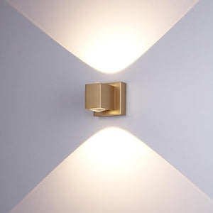Square LED Wall Sconce – Dimmable Indoor Hardwired Up Down Light